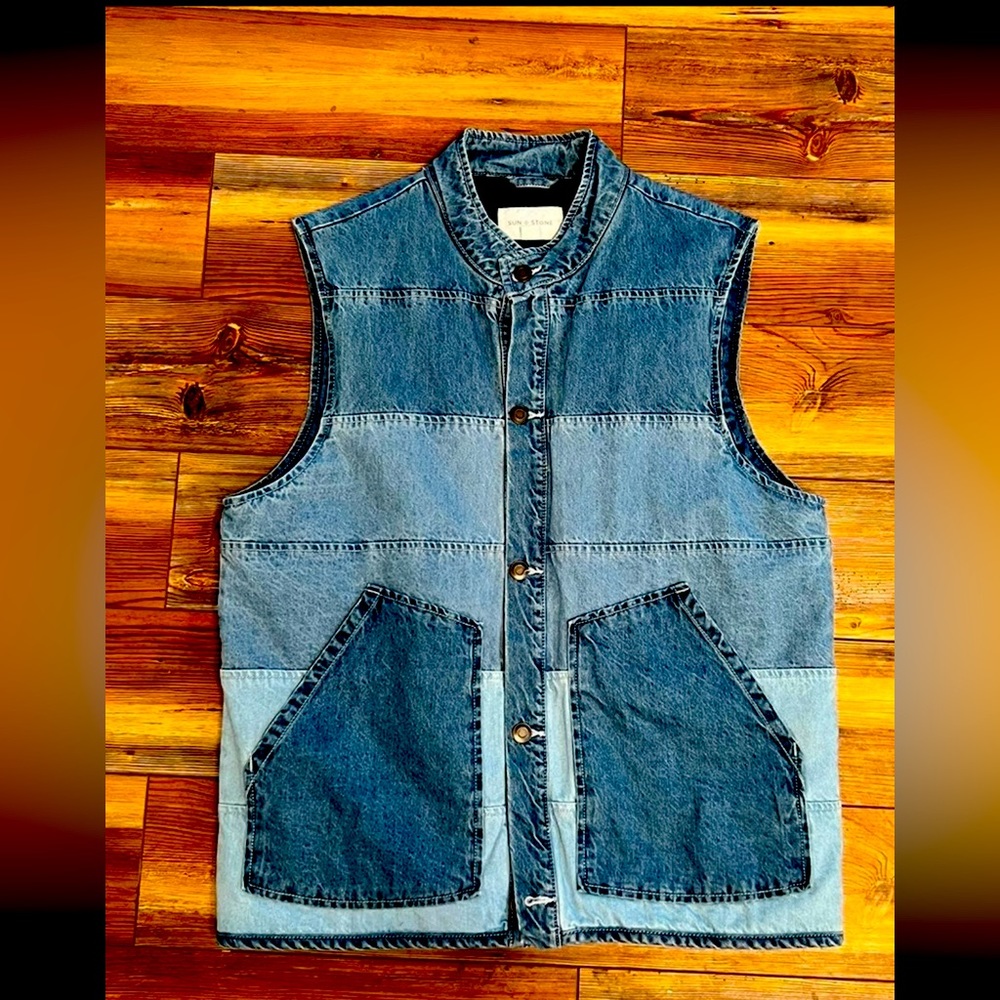 Mens denim vest